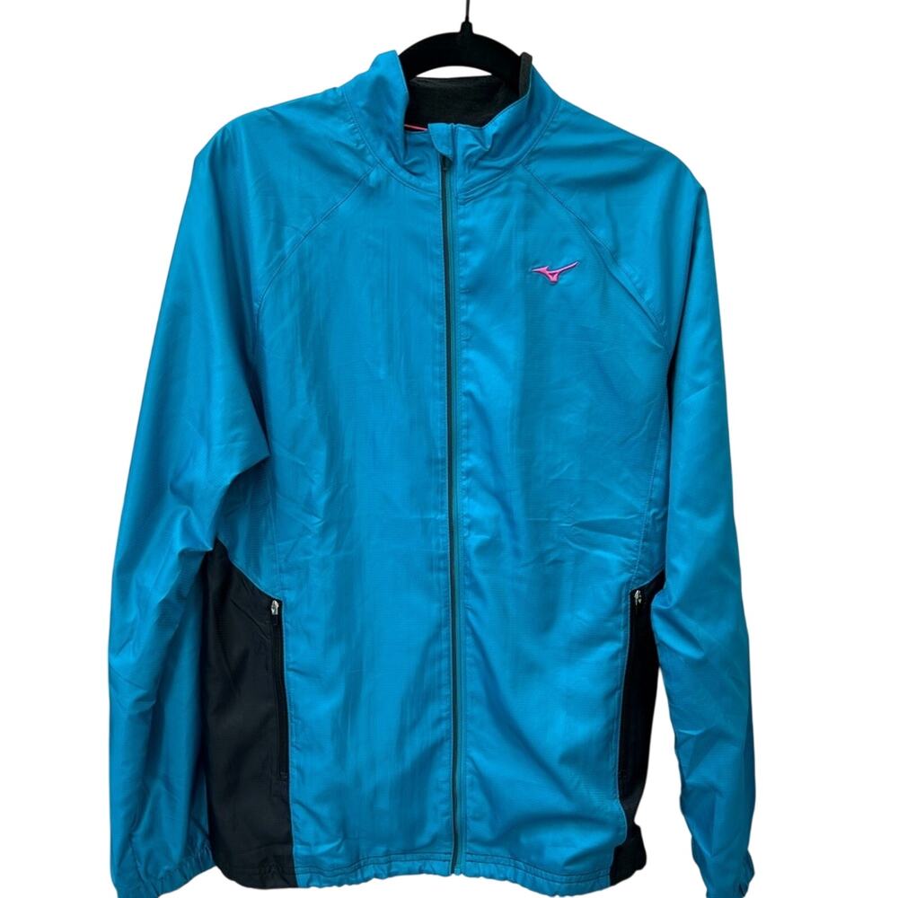 Mizuno Women's Jacket Electric Blue and Black Size Medium
